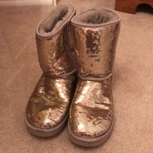 Ugg boots silver sparkle